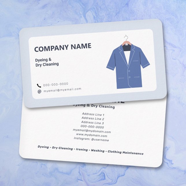 Färben & Chemische Reinigung Visitenkarte (Dyeing & Dry Cleaning Business Card)