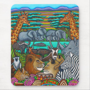Farben der Afrika-Mausunterlage durch Lisa Lorenz Mousepad