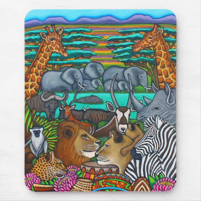 Farben der Afrika-Mausunterlage durch Lisa Lorenz Mousepad (Vorne)