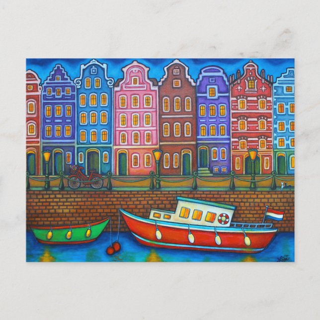Farben der Amsterdamer Post Card von Lisa Lorenz Postkarte (Vorderseite)