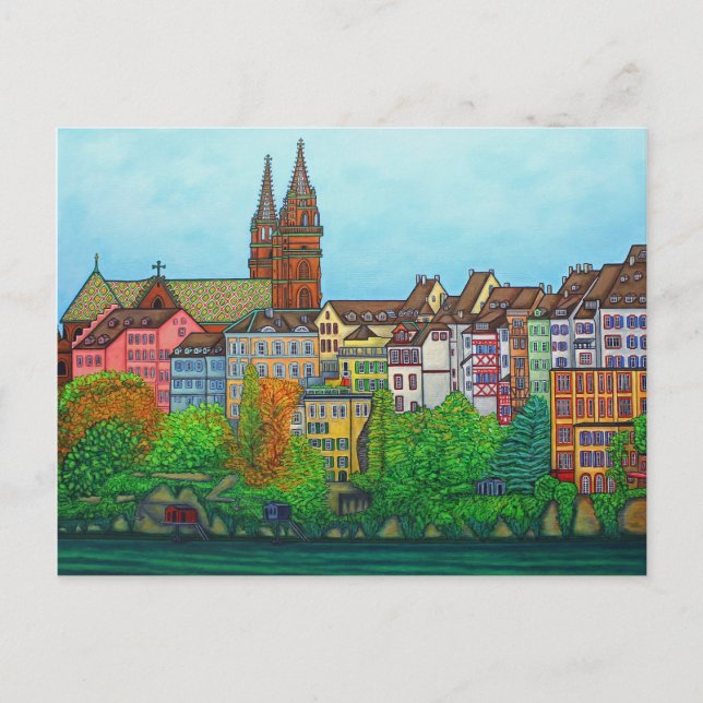 Farben der Basler PostCard von Lisa Lorenz Postkarte (Vorderseite)