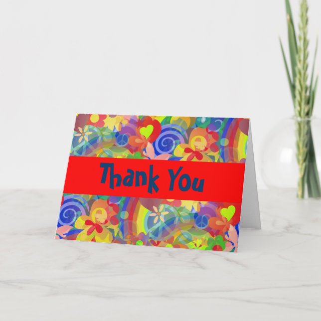 Farben der Blume Power + Danke (Vorderseite)