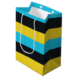 Farben der Flagge von Nassau Mittlere Geschenktüte