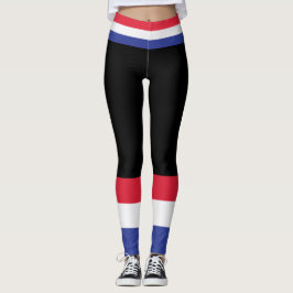 Farben der französischen Flagge. Leggings
