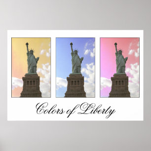 Farben der Freiheit/des Freiheitsstatuen drucken Poster