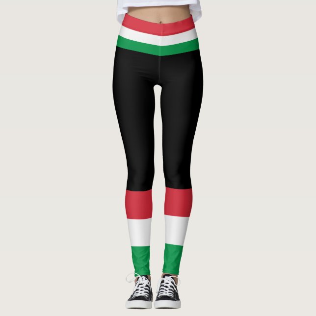 Farben der italienischen Flagge. Leggings (Vorderseite)