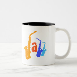 Farben der Jazz Sax Illustration Tasse 1
