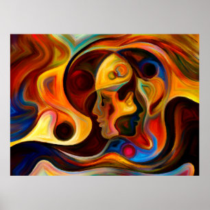 Farben der Mind-Serie. Entwurf aus Elementen Poster