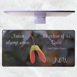Farben der Natur Emerson Zitat Fotografisch Schreibtischunterlage