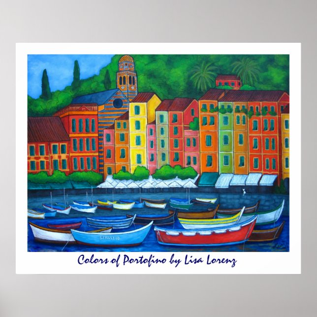 Farben der Portofino-Malerei Poster (Vorne)