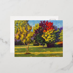 Farben der Postkarte für den Herbst Foil