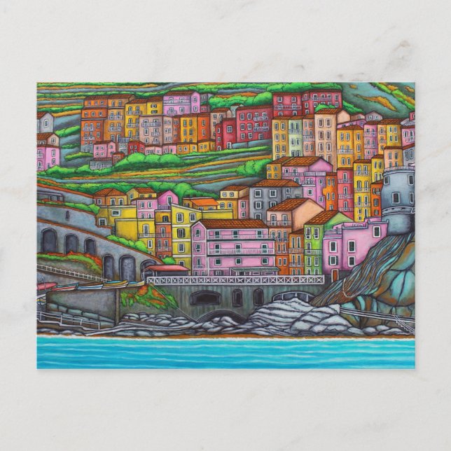 Farben der Postkarte von Manarola (Vorderseite)