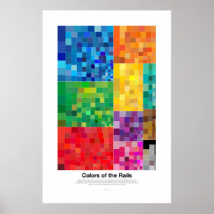 Farben der Rails (Licht) Poster