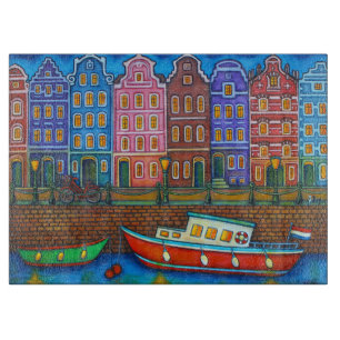 Farben des Amsterdamer Schnittplatzes Schneidebrett