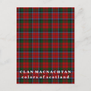 Farben des Clan MacNachtan Tartan aus Schottland Postkarte
