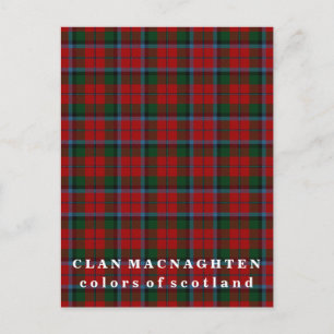 Farben des Clan MacNaghten Tartan aus Schottland Postkarte