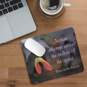 Farben des Geistes Natur Emerson Zitat Mousepad