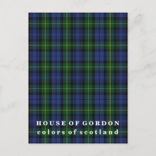 Farben des Hauses Gordon Tartan aus Schottland Postkarte