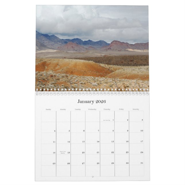 Farben des Mojave 2011 Kalender (Jan 2026)