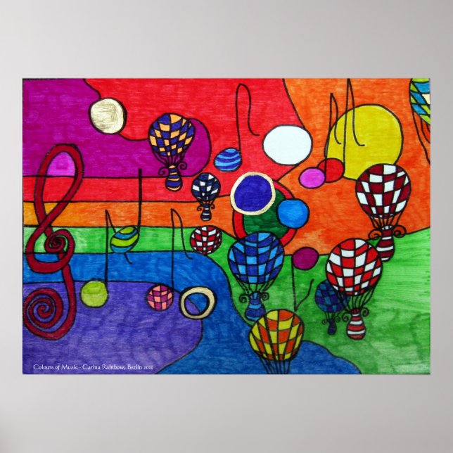 Farben des Musikposters Poster (Vorne)