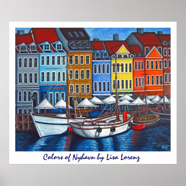 Farben des Nyhavn Poster Print (Vorne)