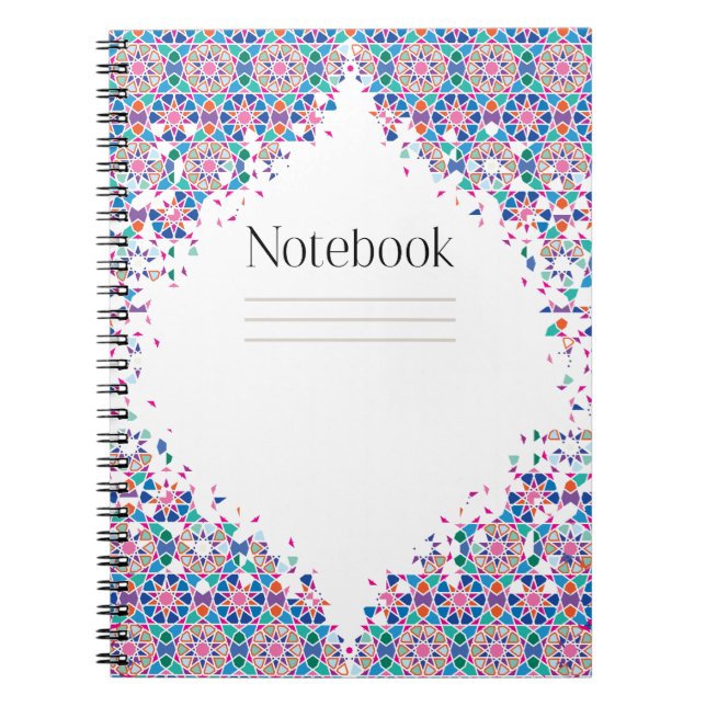 Farben des Ostens - Mosaik-Muster-Notebook Notizblock (Vorderseite)