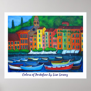 Farben des Portofino Malerei-Druckes Poster