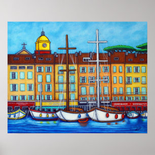 Farben des Posters Saint-Tropez von Lisa Lorenz Poster