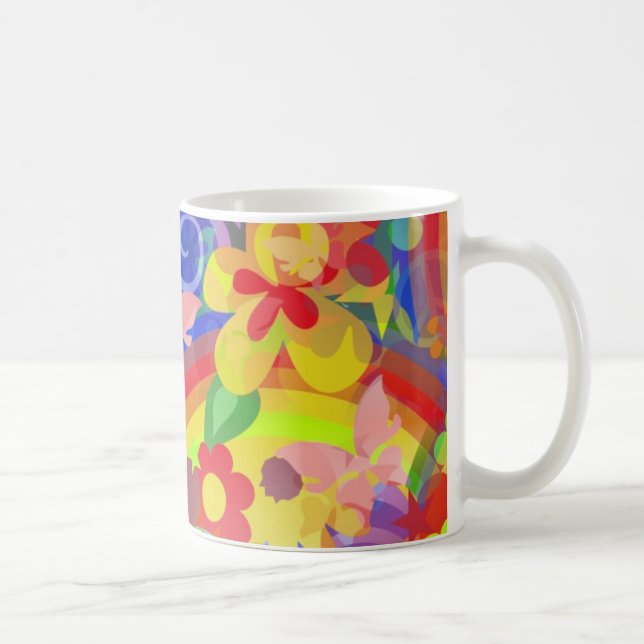Farben des Powers der Blume Kaffeetasse (Rechts)