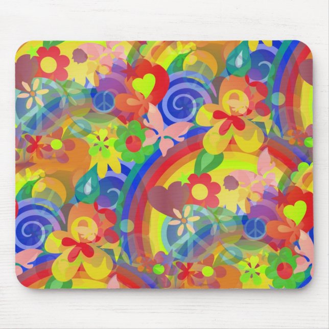 Farben des Powers der Blume Mousepad (Vorne)
