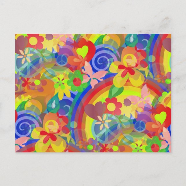 Farben des Powers der Blume Postkarte (Vorderseite)