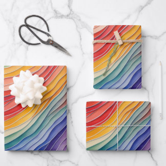 Farben des Regenbogens Geschenkpapier Set