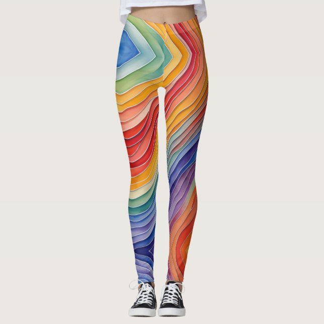 Farben des Regenbogens Leggings (Vorderseite)