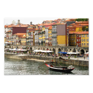 Farben des Stadthafens in Porto Portugal Fotodruck