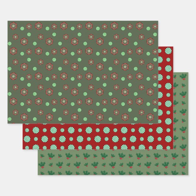Farben des Weihnachtswrapping Paper-Set Geschenkpapier Set (Set)
