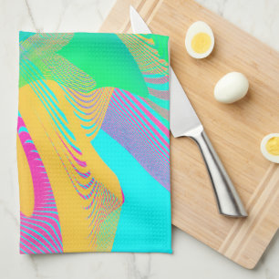 FARBEN FLUO - Fraktal Art - Geschirrtuch