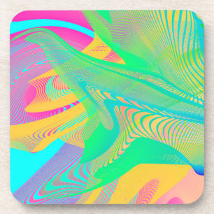 FARBEN FLUO - Fraktal Art - Getränkeuntersetzer