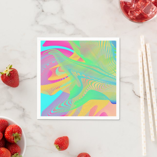 FARBEN FLUO - Fraktal Art - Serviette (Beispiel)