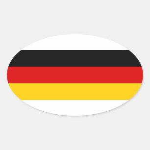 Farben für die deutsche Flagge Ovaler Aufkleber