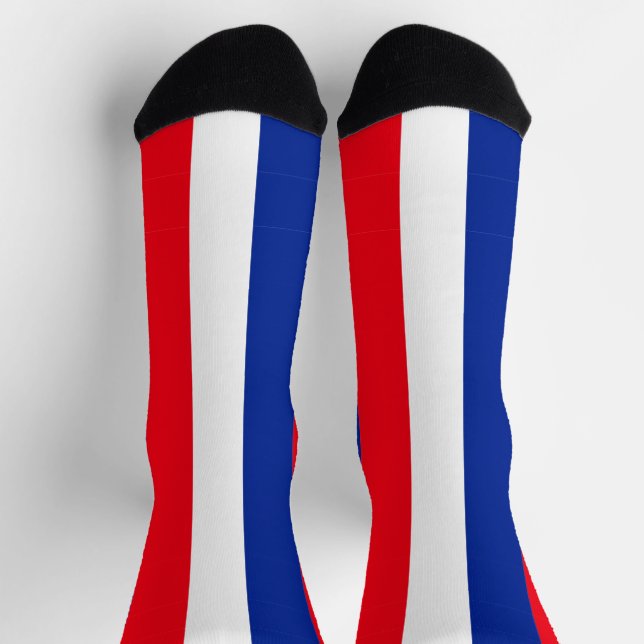 Farben für die französische Flagge gestrichen Socken (Oben)