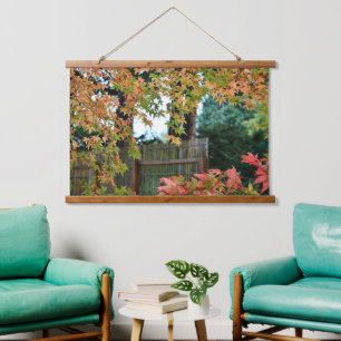 Farben für die Herbstzeit Wandteppich Mit Holzrahmen