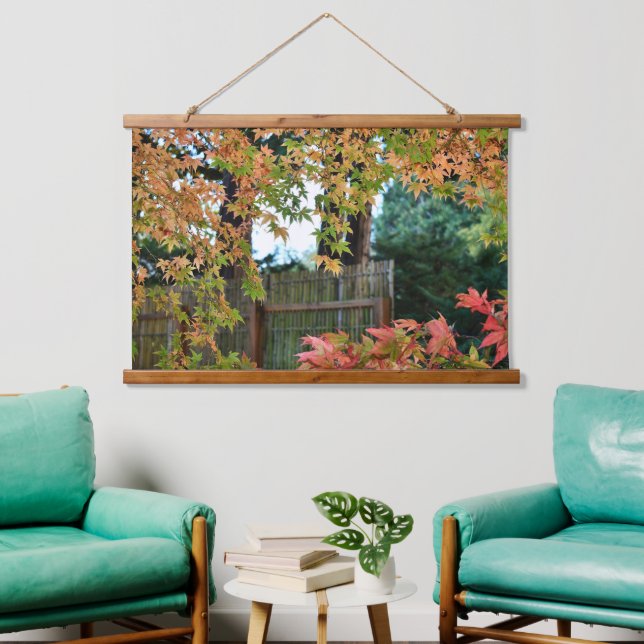 Farben für die Herbstzeit Wandteppich Mit Holzrahmen (Wohnzimmer)
