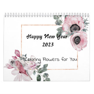 Färben für Erwachsene Blume 2023, Farbe für sich Kalender