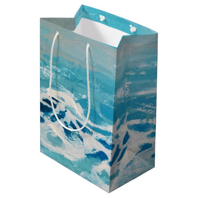 Farben für gestrichenes Wasser Mittlere Geschenktüte (Rückseite Schrägansicht)