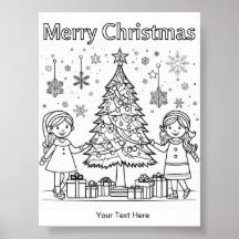 Färben für Kinder Weihnachtsbaumspass