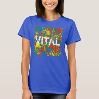 Farben Hot Mess VITAL gelb blau grün weiß T-Shirt