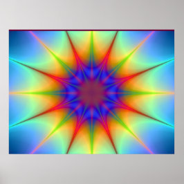 Farben in Form eines Atom in Raumplakaten Poster