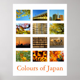 Farben Japans (gelb/orange) Poster