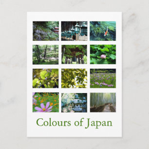 Farben Japans (grün) Postkarte