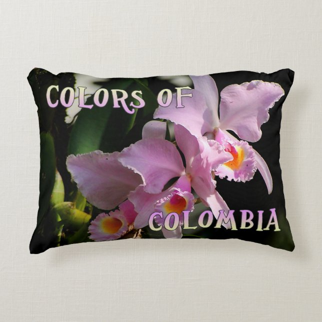 Farben Kolumbiens Cattleya Orchid Accent Pillow Dekokissen (Vorderseite)